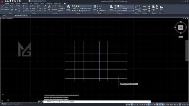 Autocad Tamil 2D Modify Tool- Move, Rotate, Trim, Array, Fillet... 03 | தமிழ் tutorials | MG Design смотреть онлайн