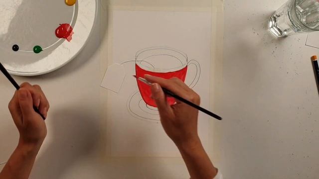 Рисуем чашку чая! смотреть онлайн