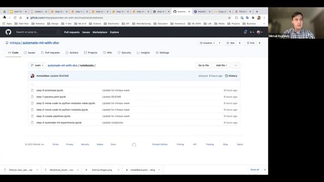 From Jupyter Notebooks to Reproducible and Automated experiments with DVC, MikhailRozhkov смотреть онлайн