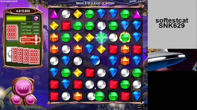 Bejeweled 3 Poker Mode Run #3 Part 1 (0-10 million) смотреть онлайн