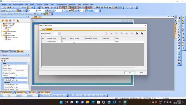 MODBUS (RTU) RS232 SERIAL COMMUNICATION WITH PC/ MITSUBISHI GS2107 HMI