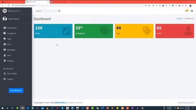 Dashboard Customization (Part 37) - Laravel Blog Development Bangla Tutorial смотреть онлайн