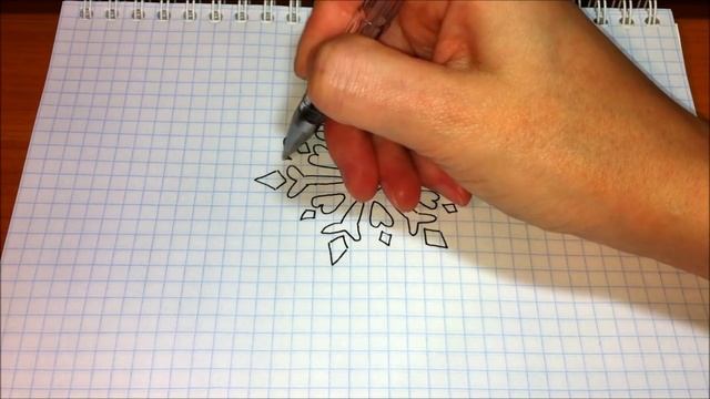 Простые рисунки #272 Как нарисовать СНЕЖИНКУ ❄ смотреть онлайн
