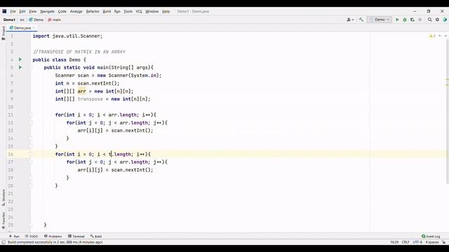 TRANSPOSE OF AN MATRIX ARRAY JAVA PROGRAMMING NO SOUND COPY CODE смотреть онлайн