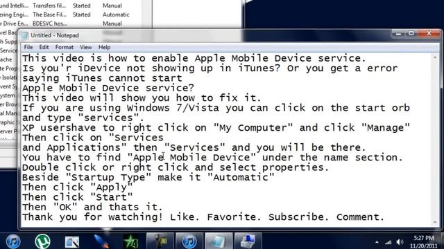 How to enable Apple Mobile Device service [REMAKE] смотреть онлайн