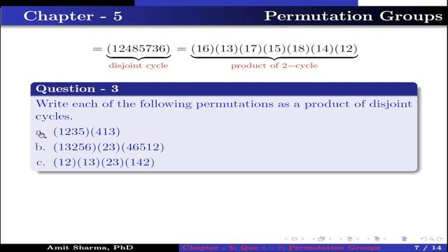 Solution|Q1-7; Chapter-5; Contemporary Abstract Algebra-8th Ed.|Joseph A. Gallian|Permutation Group смотреть онлайн