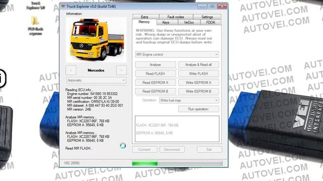 AutoVEI Truck Explorer - MR PLD Beyni Flash ve EEPROM İşlemleri смотреть онлайн