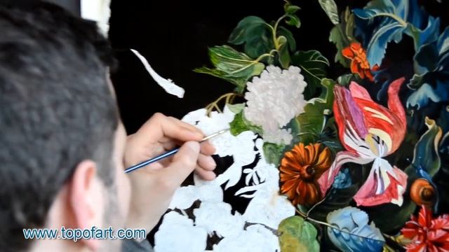 Art Reproduction (van Aelst - Flowers in a Silver Vase) Hand-Painted Step by Step смотреть онлайн