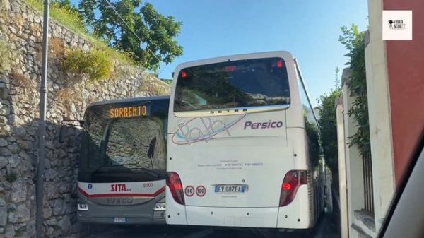 Insane Amalfi Bus Driving Skills #amalficoast, #busdriving