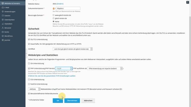 Plesk // PHP Version anpassen смотреть онлайн