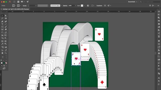 Draw with me | How to create solitaire ending screen | Adobe Illustrator смотреть онлайн
