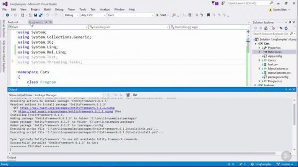 008-02. Setting up the Entity Framework