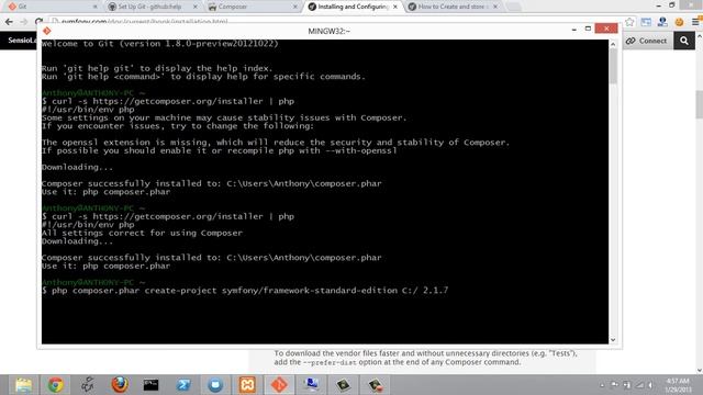 Symfony2 Tutorial 2 - Install Symfony 2 using Gitbash смотреть онлайн