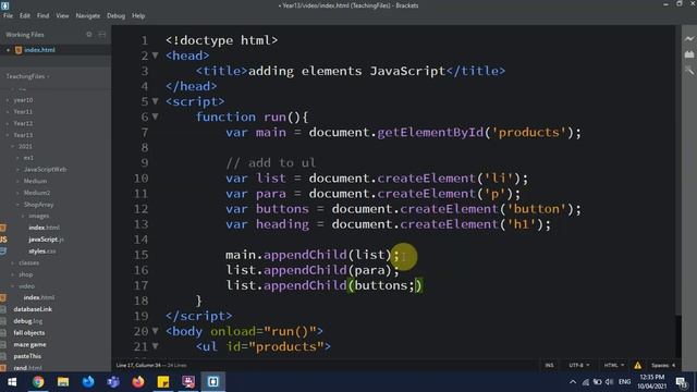 Adding HTML Elements with JavaScript смотреть онлайн