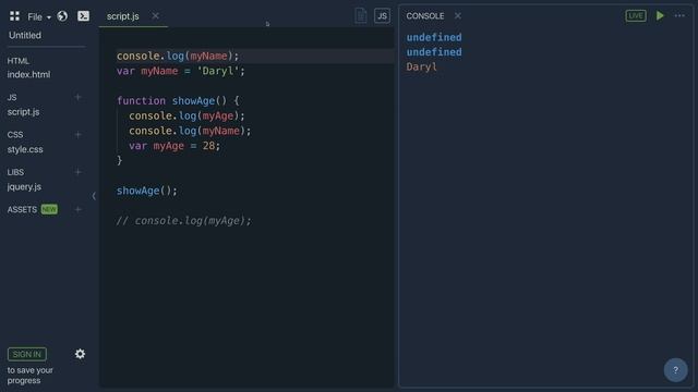 Javascript Tutorial - Understanding Hoisting смотреть онлайн
