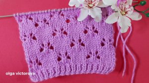 АЖУРНЫЙ УЗОР СПИЦАМИ БАБОЧКИ 241 Вязание Узоры спицами Вязание Узоры спицами