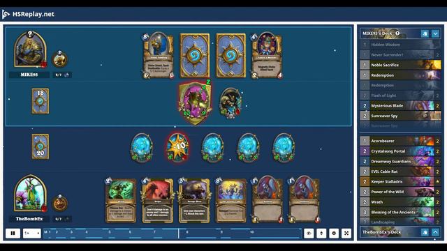 ProGaming - Hearthstone, Mech Paladin(998) vs Token Druid(633) by MIKE93 and TheBombEx, Ranked - .. смотреть онлайн
