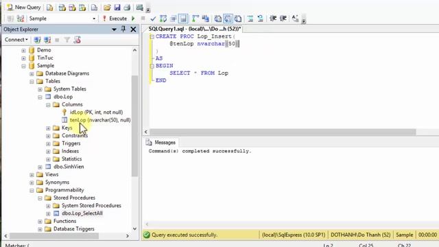 C# cơ bản: Bài 5. Sql Server (tạo database, table, relations, stored procedure) смотреть онлайн