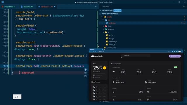 Real-time Weather App Using Vanilla JavaScript and API смотреть онлайн