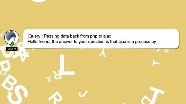 jQuery : Passing data back from php to ajax смотреть онлайн