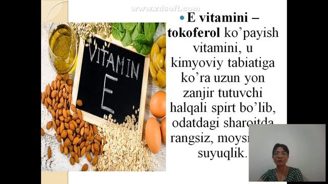 Biofaol Moddalar Kimyosi  Vitaminlar  D A  Hazratova