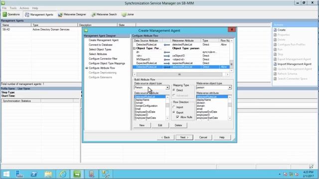 Microsoft Identity Manager 2016 SP1 creating Management Agents and Synchronization Rules - MIM #5 смотреть онлайн