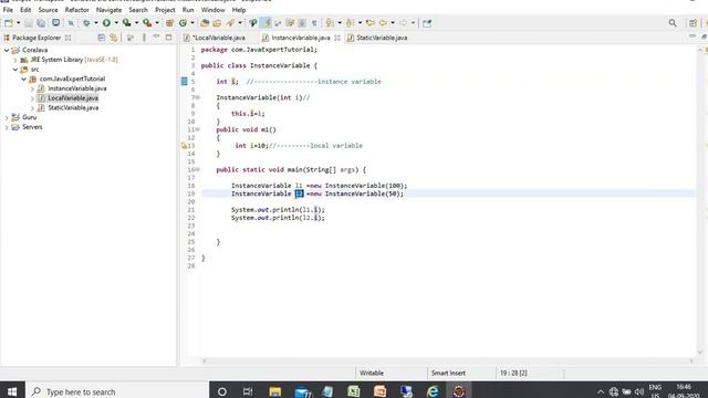 Variables in Java смотреть онлайн