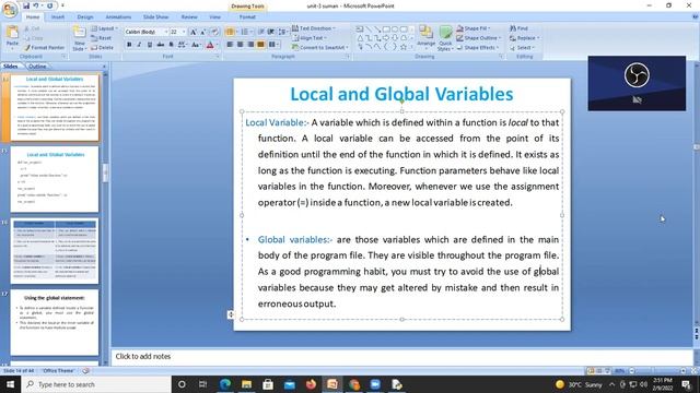 Unit-3,part-3, Local and Global variable in python function, FE-19, SPPU,PPS смотреть онлайн