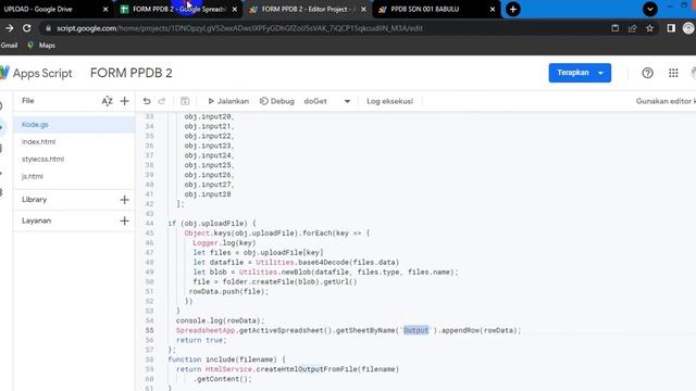 WEB APP Google Sheets | PPDB Online | Multi-Steps Form | SDN 001 Babulu смотреть онлайн