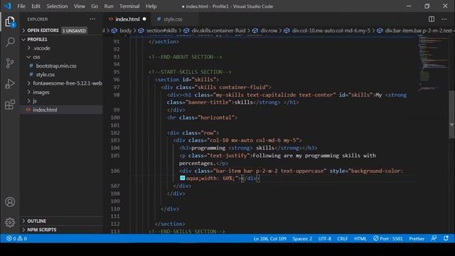 How to create responsive Portfolio/Personal Profile website (HTML5,CSS3 Bootstrap 4 tutorial)-part смотреть онлайн