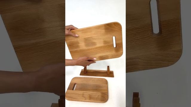 Доска разделочная деревянная для кухни на подставке I набор 2 шт большая 25х35 и маленькая 20х30 смотреть онлайн