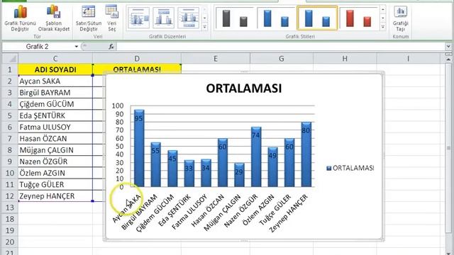 014 - Excel 2010 Sınıf Başarısı Grafik Oluşturma смотреть онлайн