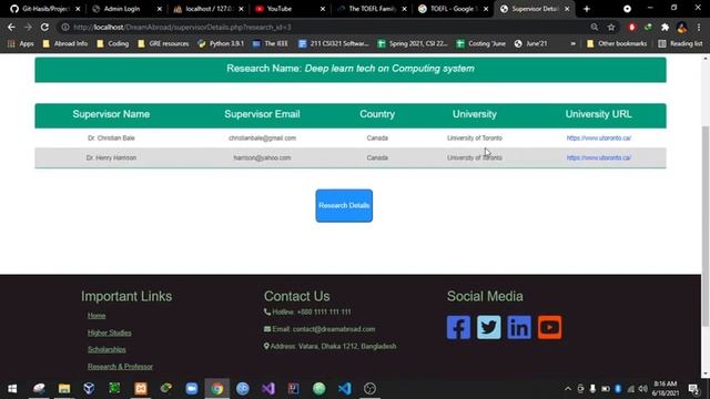 Higher Study Portal website_[DreamAbroad]_Database Management System project(PHP backend), MySQL смотреть онлайн