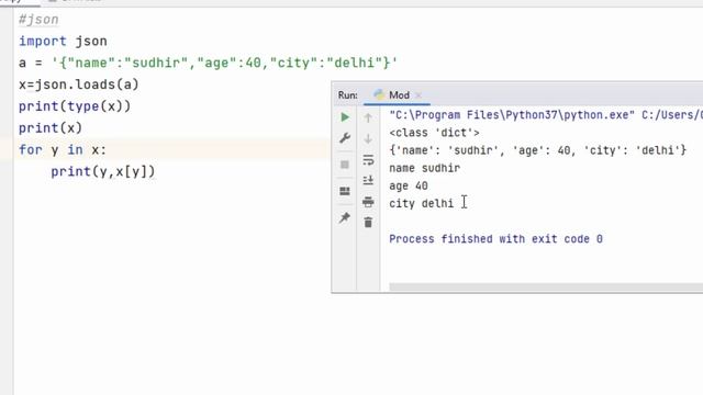 Convert JSON Data Into a Python Object and Python Object to JSON Data | Python tutorial lesson - 54 смотреть онлайн