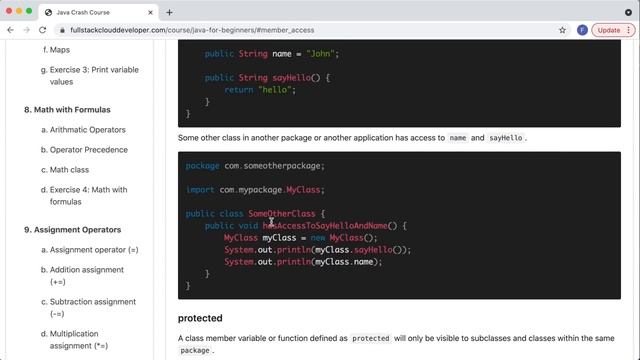 Java Crash Course: Member Access смотреть онлайн