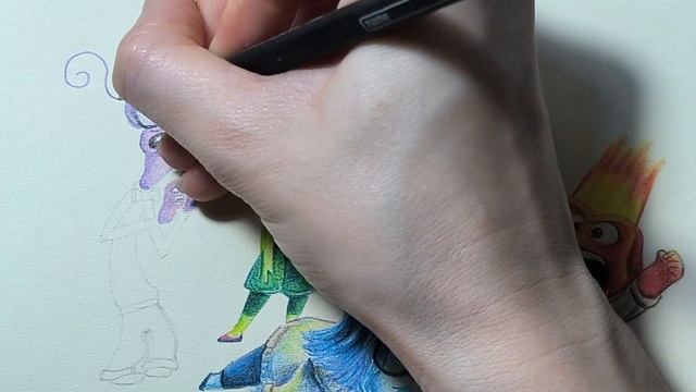 как нарисовать СТРАХ из мультфильма "Головоломка" #страх #головоломка #рисуемстрах смотреть онлайн