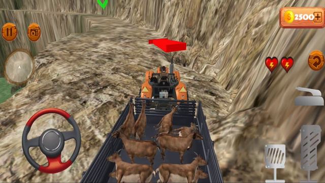 Goat transporting tractor | Animal transport | Tractor driving | Dangerous way | Gameplay | android смотреть онлайн