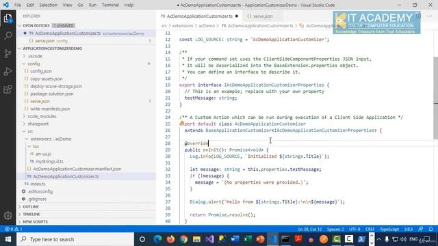 52 Creating an ApplicationCustomizer Extension Demo 1 смотреть онлайн