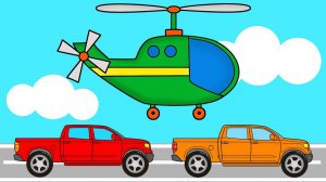 РАЗНОЦВЕТНЫЕ машинки - Вертолётик ЛЁТИК учит цвета. Обучающее видео от Рыжего Ёжика.