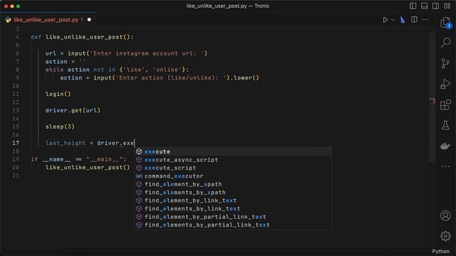 Unlocking Instagram's Secrets: Watch How Python and Selenium Skyrocket Post Likes and Unlikes! смотреть онлайн