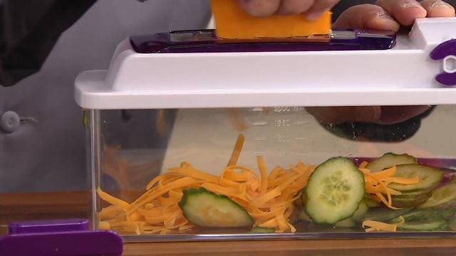Genius 8 Cup Nicer Dicer Plus w/ Extra 8 Cup Container on QVC смотреть онлайн