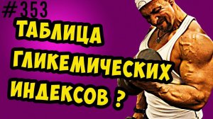 правильные таблицы гликемических индексов