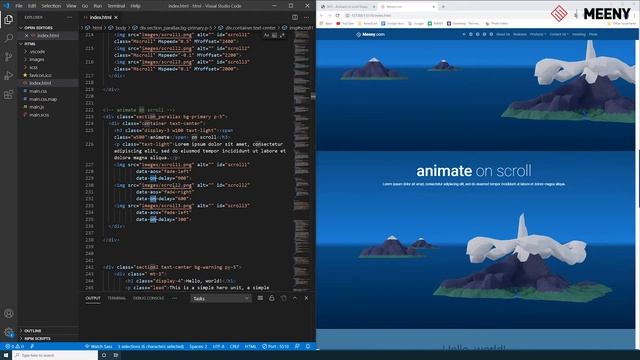 Parallax horizontal scrolling ep03 : Animate on scroll смотреть онлайн