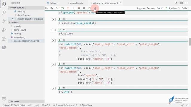 เทคนิคการใช้ Jupyter notebook บน Visual Studio Code смотреть онлайн
