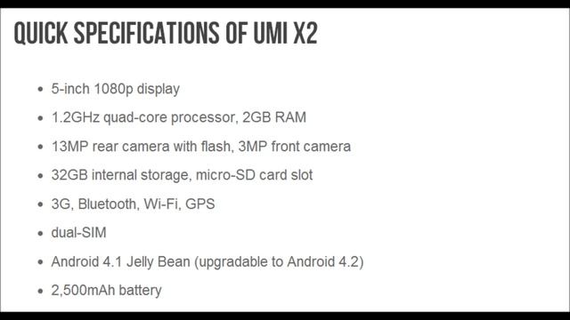 UMI X2 - 5" 1080p screen, quad-core CPU,2gb ram,13 MP cam for Rs. 14,000 (~$260) смотреть онлайн