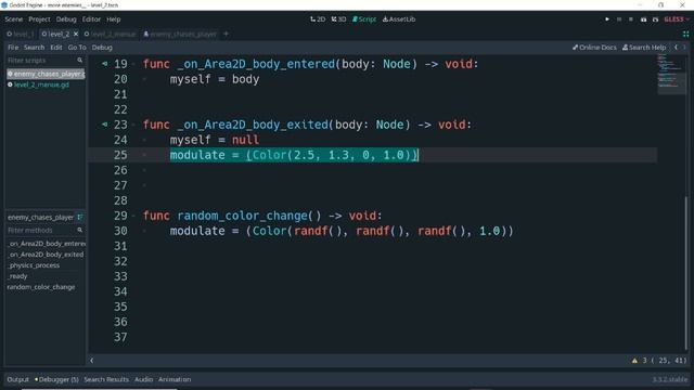 16) - new pursuing enemy - In Godot 3.3 смотреть онлайн