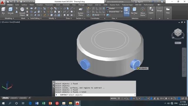 Autocad tutorial How to make knurling screw 3d modeling in autocad 2016 смотреть онлайн