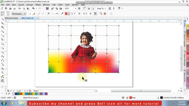Coreldraw Tutorial | Mix Color Background | Mesh Tool Class смотреть онлайн
