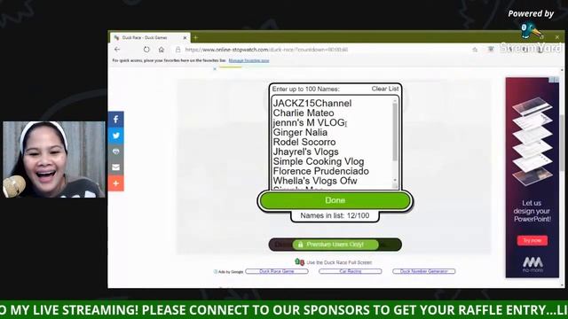 UNLI FISH-DAAN/DUCK RACE GAME FOR 10WH/FREE RAFFLE ENTRY смотреть онлайн