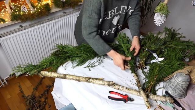 DIY Tannenbaum Aus Ästen Und Zweigen | Weihnachtsdeko Idee Mit Moos Und Zapfen